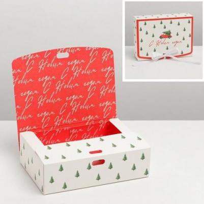 Складная новогодняя коробка-книга "Новогодняя почта", 16,5 х 12,5 х 5 см, Новый год – фото 1