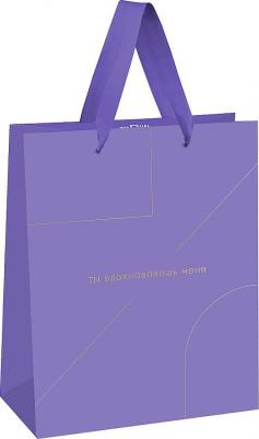 Пакет подарочный 33*42*12см "Monocolor. Lavender", отд. фольгой, матовая ламинация