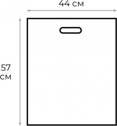 Пакет с вырубной ручкой черный ПВД 440x570мм,80 мкм 250 шт/уп 1006653 – фото 1