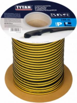 Уплотнитель, D-профиль 9 x 7,5 мм, бухта 100 м, белый – фото 1