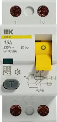 Выключатель дифференциальный (УЗО) ВД1-63 2Р 16А 30мА - MDV10-2-016-030 – фото 14