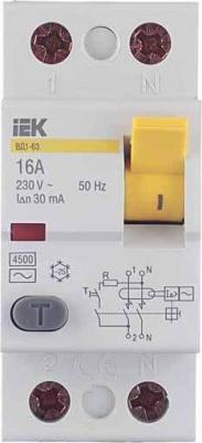 Выключатель дифференциальный (УЗО) ВД1-63 2Р 16А 30мА - MDV10-2-016-030 – фото 18