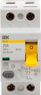 Выключатель дифференциальный (УЗО) ВД1-63 2Р 25А 30мА - MDV10-2-025-030 – фото 14
