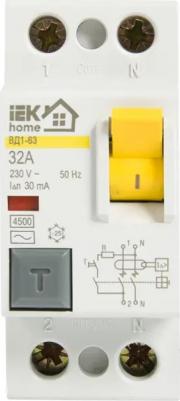 Выключатель дифференциальный (УЗО) ВД1-63 2Р 32А 30мА - MDV10-2-032-030 – фото 17