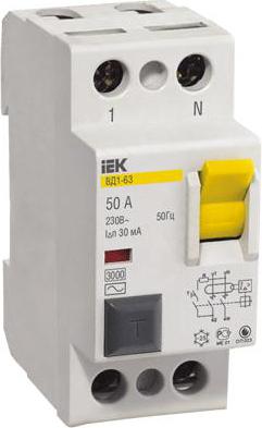 Выключатель дифференциальный (УЗО) ВД1-63 2Р 50А 30мА - MDV10-2-050-030 – фото 7