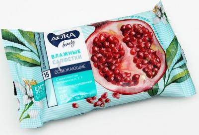 Салфетки влажные освежающие Бьюти, 15шт