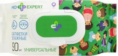 Med Expert Салфетки влажные универсальные с пластиковым клапаном 90 шт