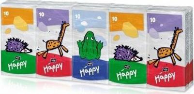 BABY HAPPY, Платочки бумажные гигиенические носовые трехслойные, Звери – фото 3