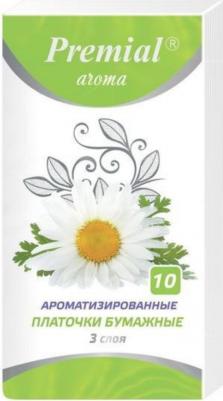 Платочки бумажные 3 слоя с ароматом ромашки 10 шт – фото 1