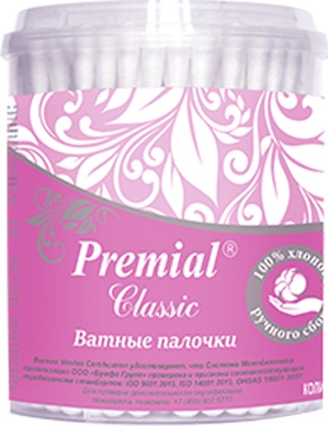 Ватные палочки Премиал Классик/ Classic цилиндр, 100 шт – фото 11