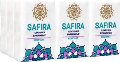 Платочки бумажные без аромата, двухслойные, спайка 10х9 шт