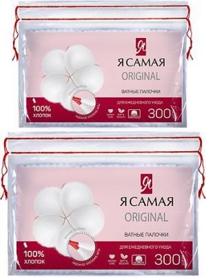 Ватные палочки 600 шт (300 шт х 2) в пакете – фото 1