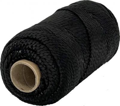 Нить полиамидная крученая SMP-87214-100, 2 мм, 100 м, черная – фото 1