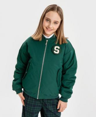 Бомбер детский 224BBGS40014800, зеленый, 122 – фото 8