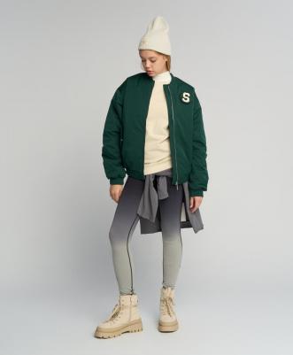 Бомбер детский 224BBGS40014800, зеленый, 164