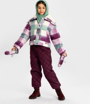 Куртка демисезонная с капюшоном и варежками мультицвет, 164, 224BBGJC4102