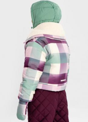 Куртка демисезонная с капюшоном и варежками мультицвет, 164, 224BBGJC4102 – фото 3