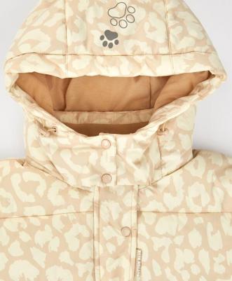 Куртка демисезонная с капюшоном, съемными варежками бежевая, 116, 224BBGMC4103 – фото 1