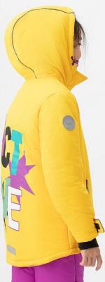 Куртка демисезонная с мембраной и принтом желтая 222BBGA41012700 р.134 – фото 1