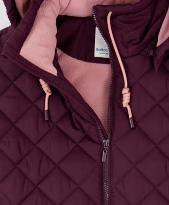 Куртка демисезонная водоотталкивающая темно- фиолетовая, 164, 224BBGJC4101 – фото 4