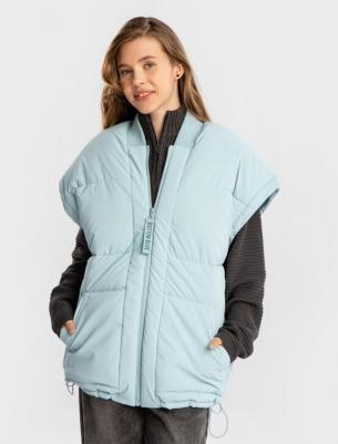 Куртка-трансформер демисезонная съемные рукава голубая, 152, 224BBGJC4105 – фото 3