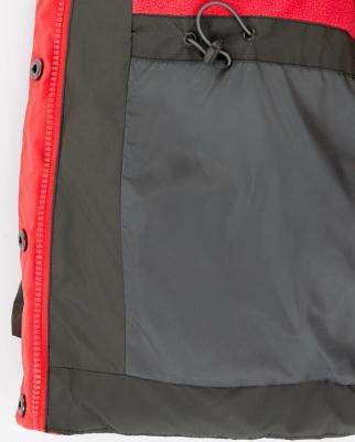 Куртка зимняя с капюшоном с мехом и принтом лапки хаки, 110, 224BBGMC4104 – фото 3