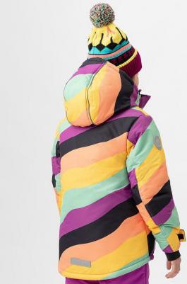 Куртка зимняя с мембраной и принтом разноцветная 222BBGA41020005 р.110 – фото 9