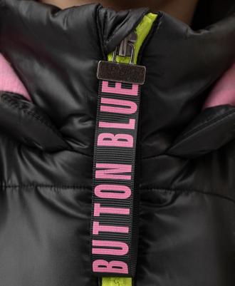 Пальто демисезонное с капюшоном черное 222BBGMC45020800 р.122 – фото 2