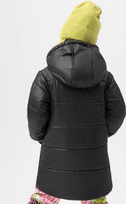 Пальто демисезонное с капюшоном черное 222BBGMC45020800 р.122 – фото 3