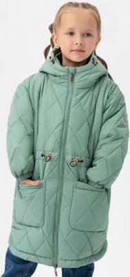 Пальто демисезонное с капюшоном зеленое 222BBGMC45014800 р.104