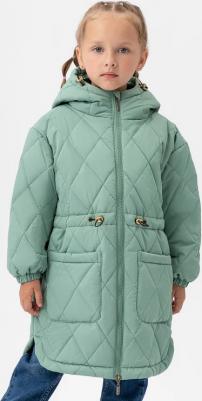 Пальто демисезонное с капюшоном зеленое 222BBGMC45014800 р.104 – фото 1