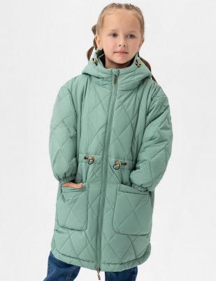 Пальто демисезонное с капюшоном зеленое 222BBGMC45014800 р.104 – фото 7