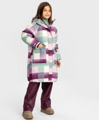 Пальто демисезонноеи крупными карманами мультицвет, 146, 224BBGJC4502 – фото 3