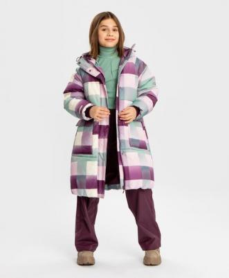 Пальто демисезонноеи крупными карманами мультицвет, 158, 224BBGJC4502