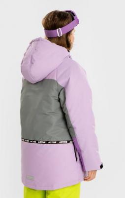 Пальто зимнее непромокаемоеи манжетами-митенками мультицвет, 158, 224BBGA4601 – фото 8