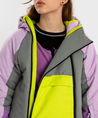 Пальто зимнее непромокаемоеи манжетами-митенками мультицвет, 98, 224BBGA4601 – фото 9