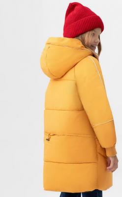 Пальто зимнее с капюшоном желтое 222BBGC45012700 р.158 – фото 2
