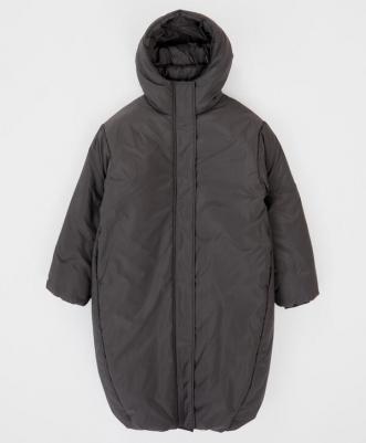 Пальто зимнее серое для девочки, 146, 224BBGJC4504 – фото 3