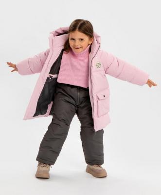 Пальто зимнее водоотталкивающее розовое, 116, 224BBGMC4102 – фото 4