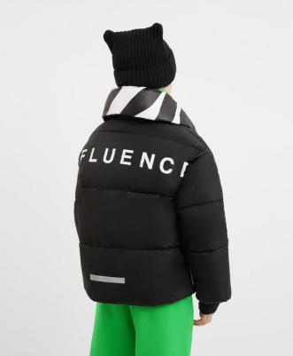 Куртка демисезонная стёганая на искусственном пуху чёрная, 146, 22409GJC4103 – фото 1