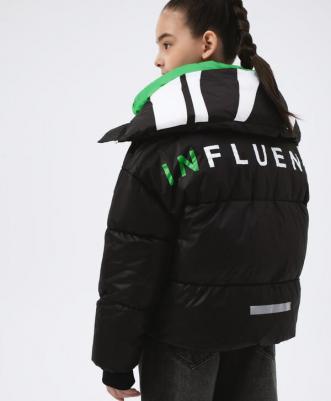 Куртка демисезонная стёганая на искусственном пуху чёрная, 146, 22409GJC4103 – фото 2