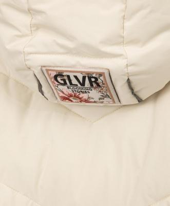 Куртка-кейп демисезонная стёганая молочная для девочки, 146, 22408GJC4506 – фото 3