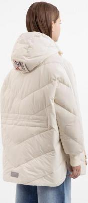 Куртка-кейп демисезонная стёганая молочная для девочки, 146, 22408GJC4506 – фото 4