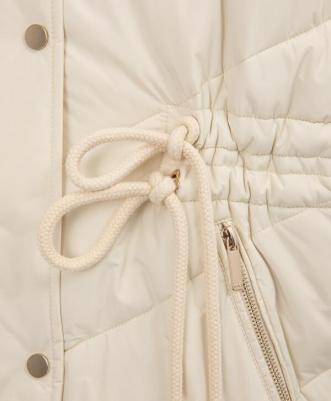 Куртка-кейп демисезонная стёганая молочная для девочки, 146, 22408GJC4506 – фото 5