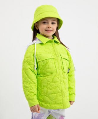 Куртка утепленная стеганая салатовая для девочек (104) – фото 7