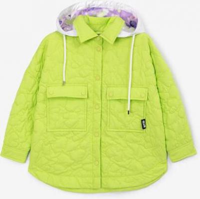 Куртка утепленная стеганая салатовая для девочек (110) – фото 2