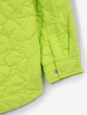 Куртка утепленная стеганая салатовая для девочек (110) – фото 4