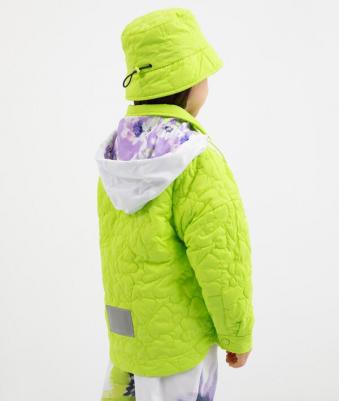 Куртка утепленная стеганая салатовая для девочек (98) – фото 6