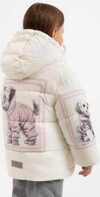 Куртка зимняя на искусственном пуху молочная, 122, 22402GMC4104 – фото 4
