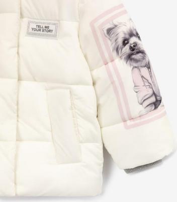 Куртка зимняя на искусственном пуху молочная, 122, 22402GMC4104 – фото 6